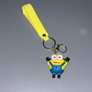 Minion Keychain with Yellow Strap